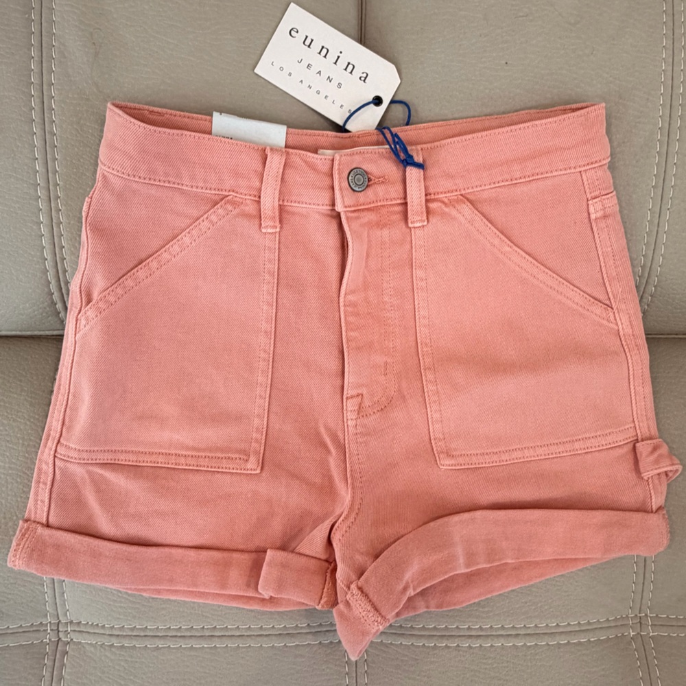 Eunina Women's Soft Pink Cargo Shorts